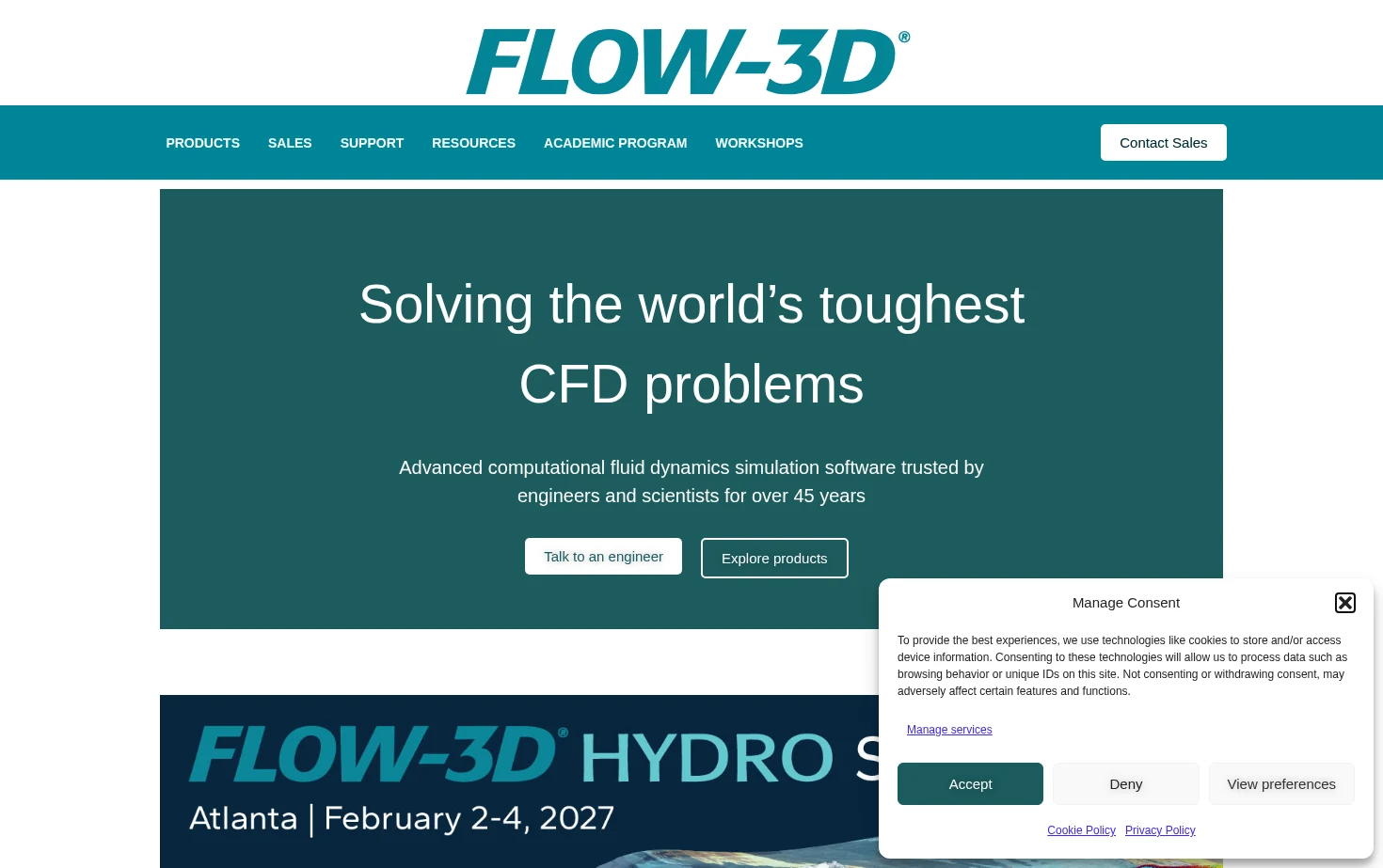 FLOW-3D 页面快照